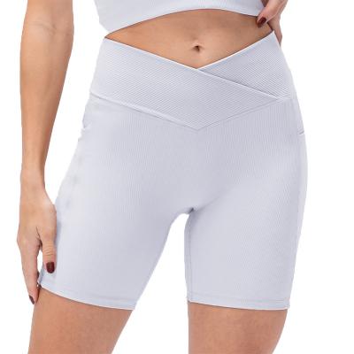 China New Women's Simple Yoga Shorts Elastic Sweat-absorption Women's Breathable Gym Workout Clothes Hip Lift Sports Shorts for sale