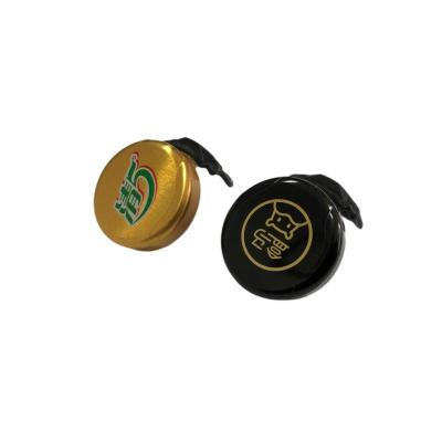 China Customized Logo Printing 26mm Beer Cap Pull-Ring Pilfer-Proof Aluminum Cap For Beverage for sale