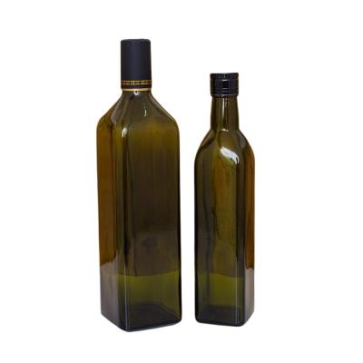 China Dark Olive Oil Glass Bottle 1000ml 250ml Food Green Glass Bottles For Olive Oil Glass Bottles for sale