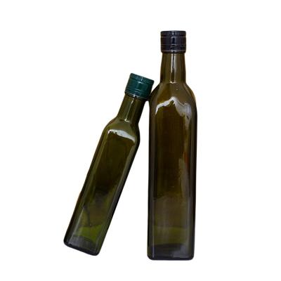 China Empty Olive Oil Glass Bottle Square 100ml Olive Oil Glass Bottle Matt Black Popular Food Glass Bottle for sale