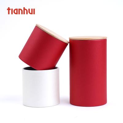 China Tianhui Tea Food Grade Core Kraft Paper Black Box Biodegradable Round Wrapping Paper Tube for sale