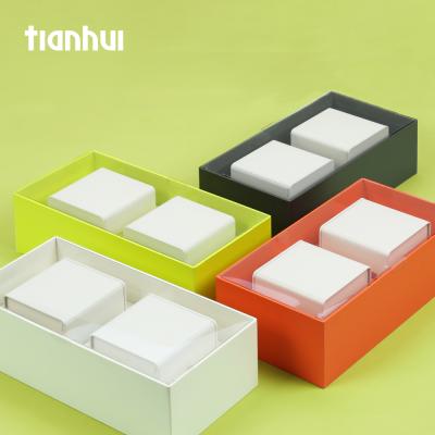 China Biodegradable Food Packaging Cardboard Organizer Paper Storage Box With Window for sale