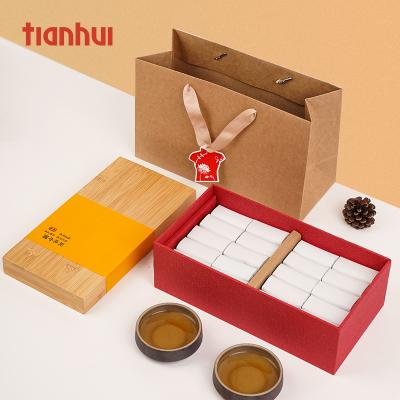 China Recycled Materials Lid Cosmetic Gift Box Sets Paper Tea Packaging Bamboo Gift and Craft, Food and Beverage Packaging Wood, Cardboard Paper Rectangle for sale