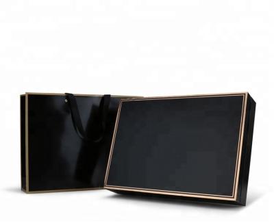 China Recycled Materials Recycled Black Luxury Custom Paper Gift Box For Tea Coffee Chocolate for sale