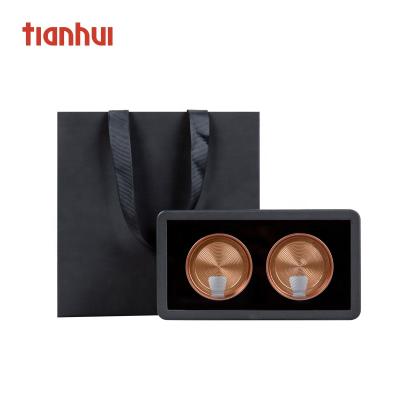 China Tianhui Luxury Hotel Tea Storage Handmade Gift Packaging PU Leather Box for sale