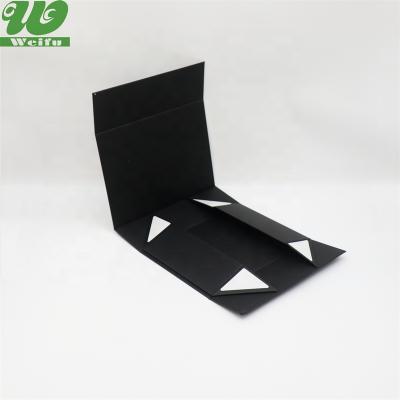 China Recycled Matte Rigid Book Shape Magnetic Black Materials Customization Garment Embossed Embossed Gold Foil Gift Folding Box With Insert for sale