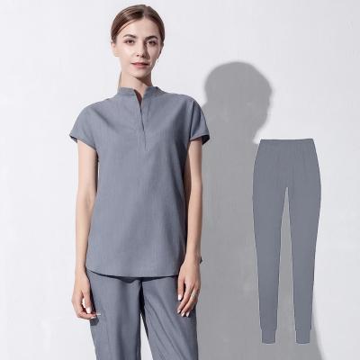 China Scrub Suit Wholesale Breathable Uniform Scrubs Uniforms Nurses Scrub Suits Nurses V-Neck Uniform Stretching Scrubs Sets for sale