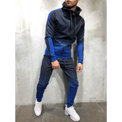 China Wholesale Custom Sportswear QUICK DRY Cotton Men's Zipper Hooded Joggers Pants Two Piece Pants Set Mens Clothing Tracksuit for sale