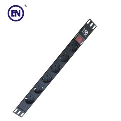 China Industrial Popular PDU 1.5U 19 Inch 6Way For Cabinet Room for sale