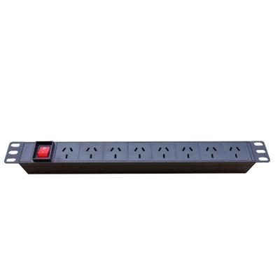 China Durable Power Strip Switch PDU Rack Mount Security 19 Inch 1U / 1.5U AUS Type PDU for sale