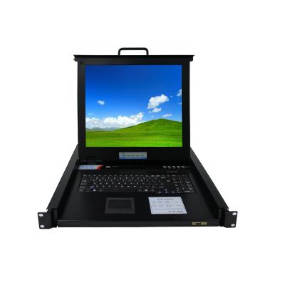 China Computer Room Wholesale 19 Inch 8 Ports VGA LCD KVM Console Switch With Keyboard Mouse for sale