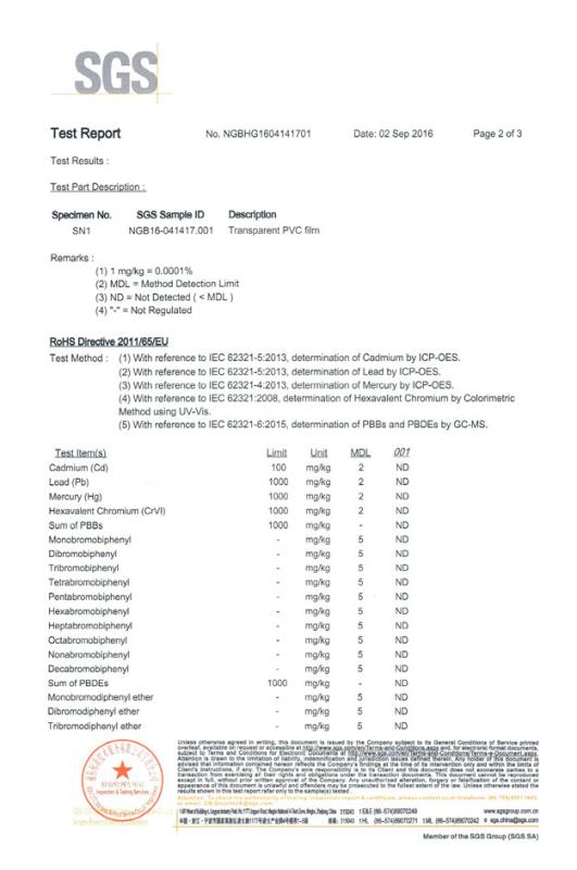 SGS - Hubei HYF Packaging Co., Ltd.