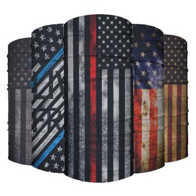 China Outdoor Magic Headband Bandana Neck Cuff Live Free Thin Blue Line Police Flag American Stylish Unisex Multifunctional Quick Dry Microfiber Headwear for sale