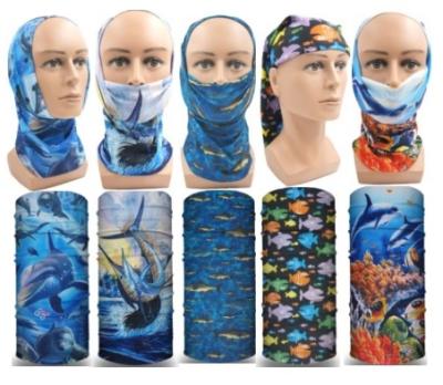 China Nice Scarf Multi Function Ocean Tube Bandanas Seamless Fishing Headwear For Unisex for sale