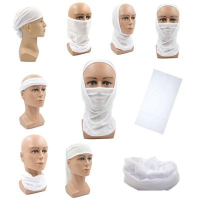 China Custom Multifunctional Multifunctional Seamless Bandanas Blanket 100% Polyester Tube White Scarf For Printing for sale