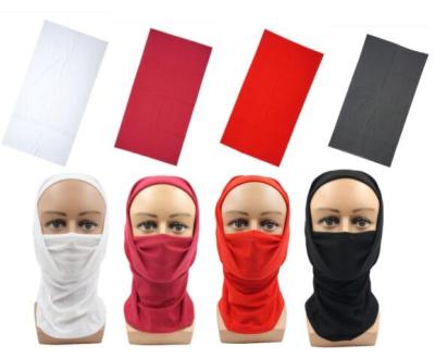 China Custom Bandana Bandana Solid Color Design Multifunctional Classic Seamless Neck Cuff Tube UPF50 White Black Red Headwear for sale