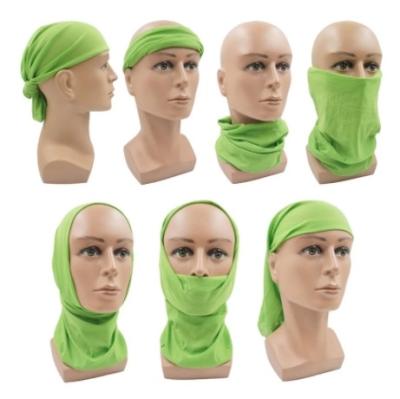 China Multifunctional Bandanas Warmer Multifunctional Seamless Face Green Neck Scarf Tube Light Green Microfiber Cuff For Sports for sale