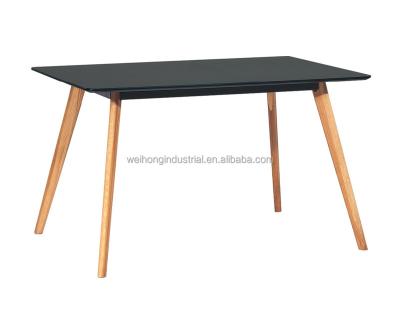 China Black Solid Oak Solid Wood Dining Table for sale