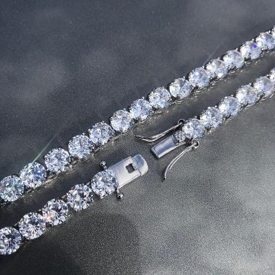 China Outlet Moissanite Iced Stone Bracelet Unfading Sterling Silver 925 Men Diamond Jewelry 925 Sterling Silver Tennis Bracelet Women Bracelet for sale