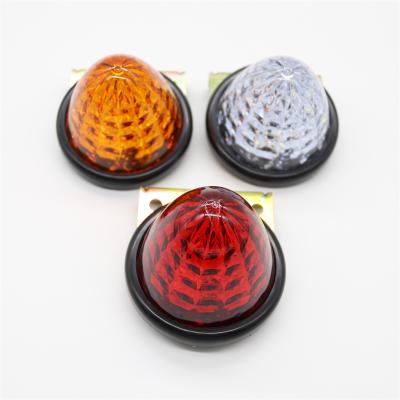 China Hot Selling Round Car Truck Warning Light Trailer Truck Light 90*90*90mm Round Side Lights for sale