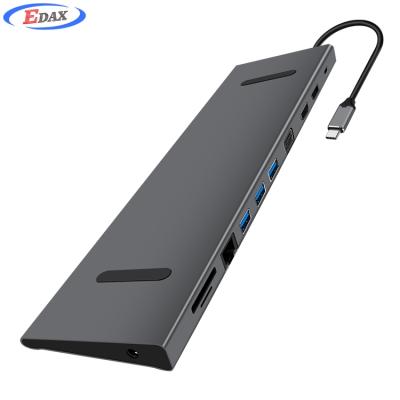 China 2019 New Product Notebook Usb C Hub 11 In 1 For Thunderbolt 3 Adapter Usb For Macbook Transferring Type C Multi Port for sale