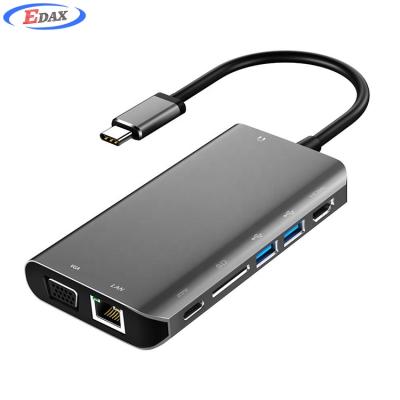 China Mobile Devices .desk Computer Type C Adapter Converter 8 Into 1 Usb C Hub 3.0 Usb Hub Type C Docking Alibaba Bestsellers for sale