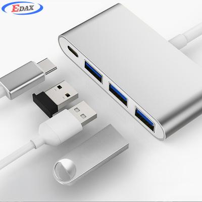 China Mobile Devices .desk Computer EDAX USB Type C Hub With PD Power Delivery 3port To Usb 3.0 Hub For Type C Device for sale