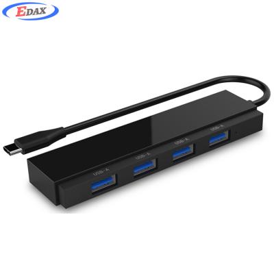 China Computer mobile devices super fast USB TYPE C hub reversible plastic .desk to 4port usb3.0 por for charging and data transmission for sale