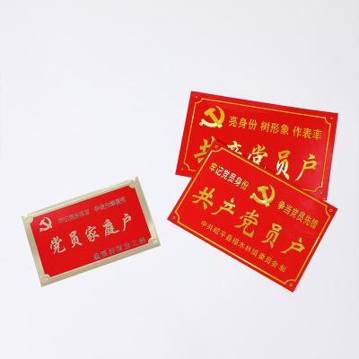 China Home Metal Address Plate Plaque Decoration Plate Letter Room Outdoor House Number Sign for sale