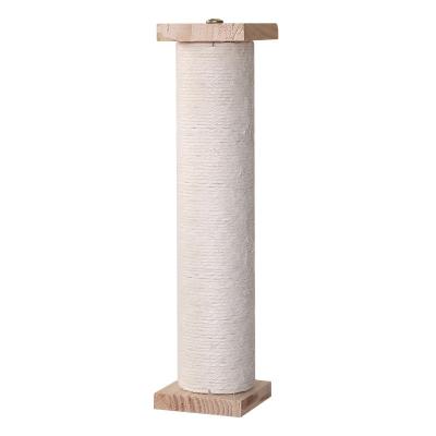 China Popular Wooden Sisal Post Cage Stocked Hanging Cat Scratching Post Toy for sale