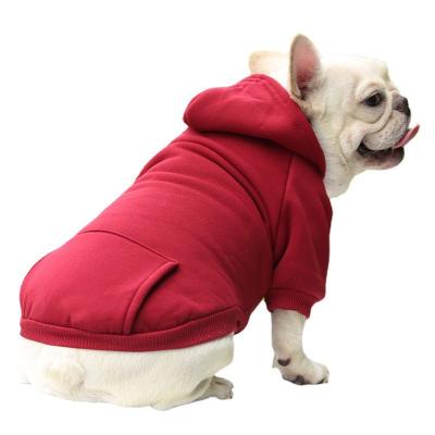 China Medium Stocked Pocket Sweater Hat Sports Dog Clothes Customized By Pet Supplier Vendors Small Casual Autumn Winter Hoodie for sale