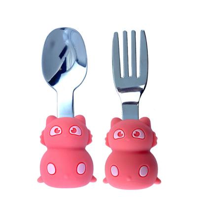 China Sustainable Mother Baby Food Tool Customized Design Kids Cartoon Spoon for sale