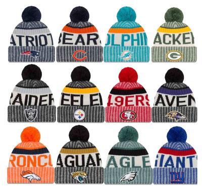 China breathable & Waterproof 2021 Knitted Beanies Winter Hats For 32 Teams for sale