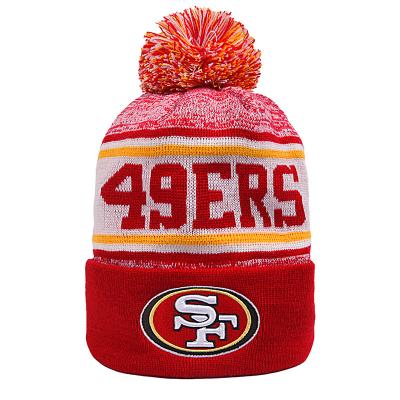 China Wholesale cheap hotsale COMMON custom design tournament sports knitted adult fashion unisex NFL beanie winter hats for 32 teams for sale