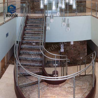 China Shopping Mall Stainless Steel Staircase Glass Fence Design for sale