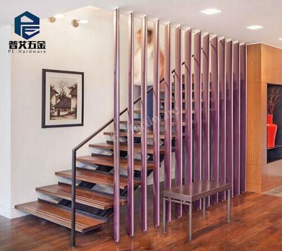 China Villa Internal Steel Wooden Staircase Kit for sale