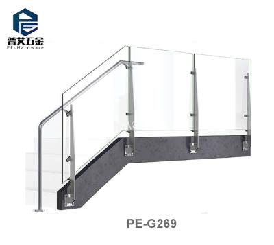 China 304/316 Glass Fence Railings Best Modern Stainless Steel Modern Stair Deck Railing Design for sale