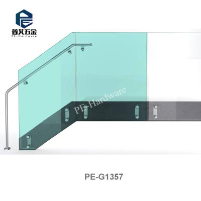 China Modern High Quality Handrail Balcony Post Balcony Railing Stainless Steel Porch Staircase Deck Glass Railings for sale