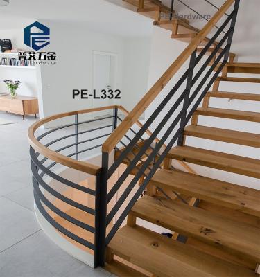 China Factory price stair railing stainless steel railing wood flatbar stair railing for home/apartment/residence for sale