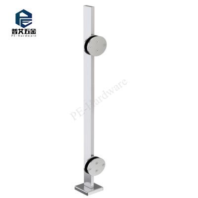 China Enclosure Of Post Stainless Steel Plate Baluster For Staircase Glass for sale