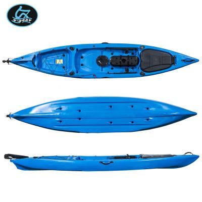 China HDPE U-Boat Non Inflatable Canoe Canoe Wholesale Plastic Fishing Packing Boats With Paddle for sale