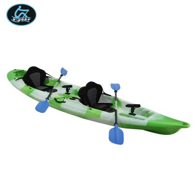 China Professional HDPE U-Boat Two Person Sit On Top Adult Fishing Kayak With Rod Holders With Paddles With Life Jacket for sale