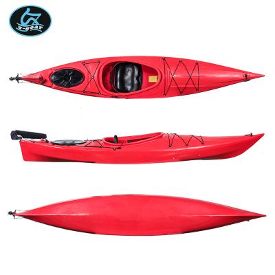 China HDPE U-Boat Professional Touring Single Sit In Kayak Canoe Recreational Rowing Boat With Rudder With Paddle for sale