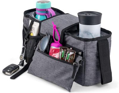 China High Quality Water Resistant Baby Stroller Organizer Bag With Insulated Cup Holder Stroller Organizer Durable Baby Stroller Diaper Bag for sale