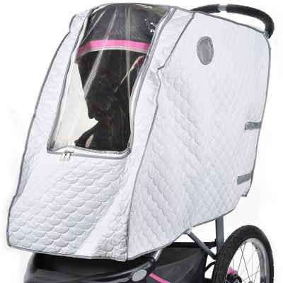 China Polyester Factory Wholesale OEM Popular Premium Baby Stroller Rain Cover Windproof Rain Cover Prevention Zipper Design Baby Rain Cover for sale