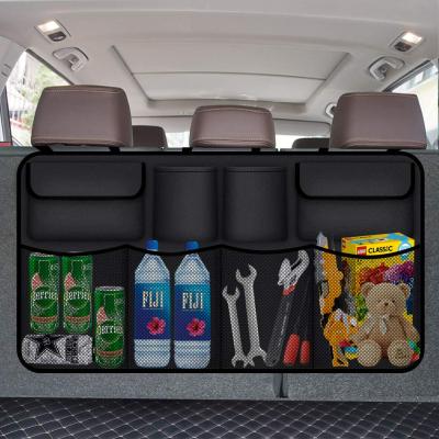 China 2021 Geometric Best Design Large Capacity Storage Box Oxford SUV Car Trunk Storage Bag for sale