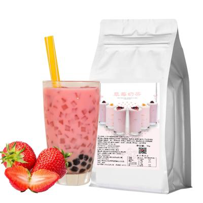 China Suitable for men and women more than three years OEM Manufacturer Convenient Delicious Multi Flavor Milk Tea Raw Materials Strawberry Milk Tea Powder Bubble Tea Supplier for sale