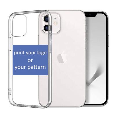 China Anti-drop phone case for iphone 12 xr xs max ultra thin clear tpu phone case for iphone 13 customize 11pro mobile logo cover factory price for sale