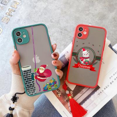 China Anti-fall TPU PC Matte Phone Case For iPhone 13 Christmas Cover Mobile Accessories Case For iPhone 13 Pro Max for sale