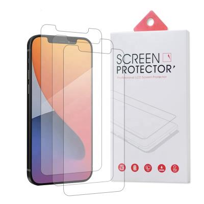 China Clear Mobile Phone 3 Pack 9H 2.5D Tempered Glass Film Screen Protector 0.3mm For iPhone 12 XR For Apple iPhone 11 Pro Max 13 Screen Protector for sale